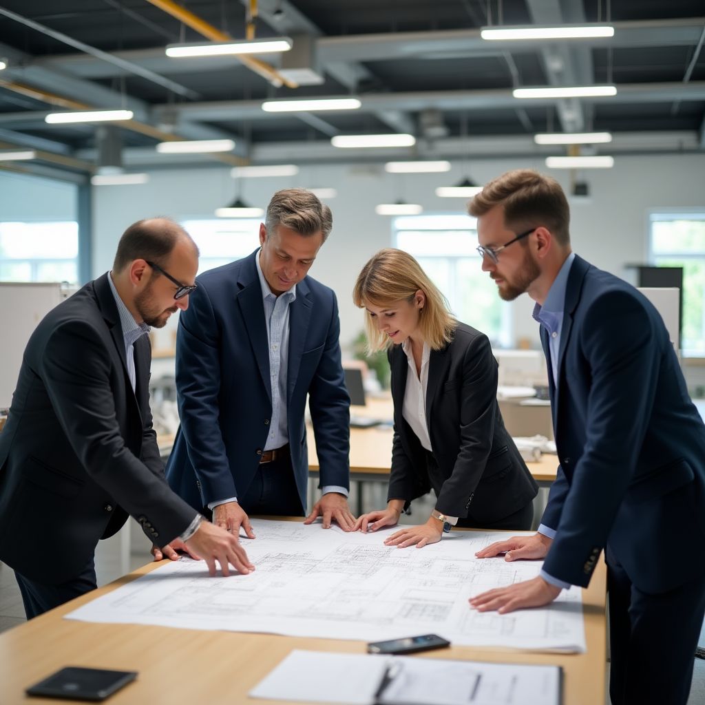 Fundadores de la empresa en el primer proyecto