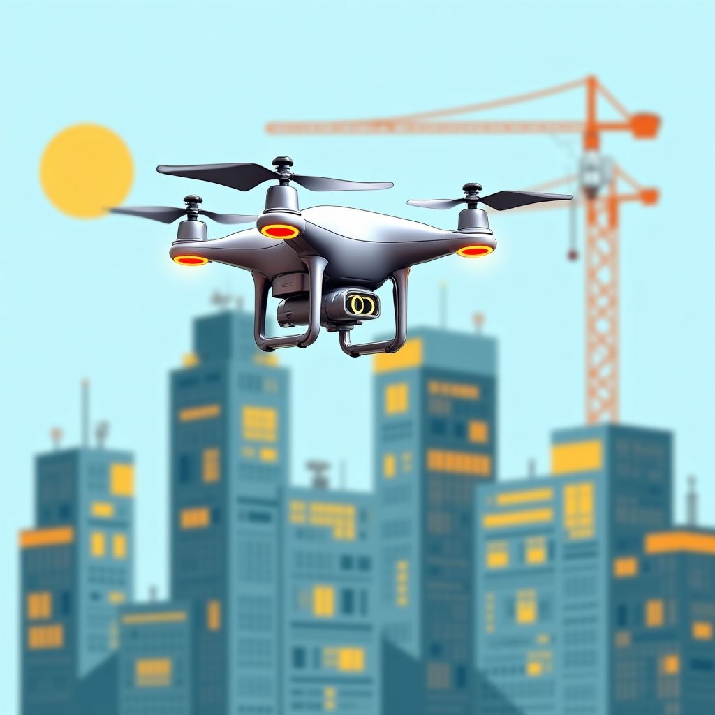 Icono de inspección con drones